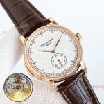 TW Factory Patek Philippe Complications White Vine Scroll Guilloche Face RG Case Swiss Cal.R 27 PS Movement Watch 40mm 